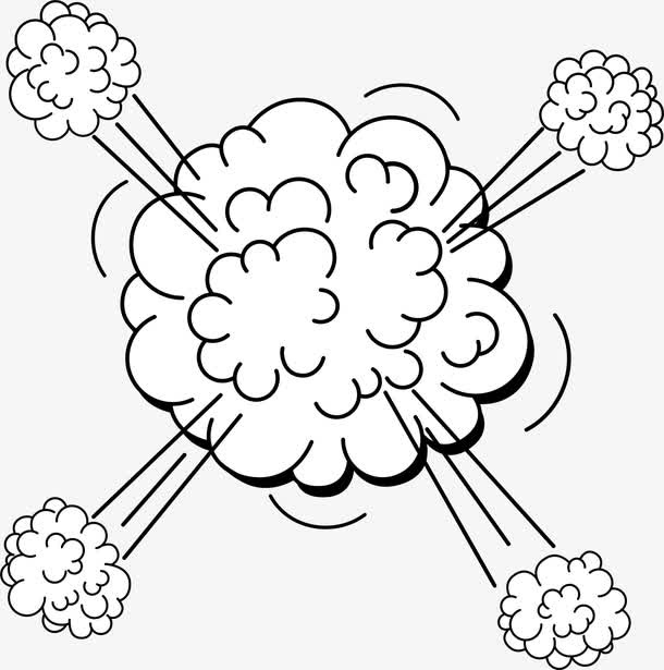 黑色爆炸灰尘免抠