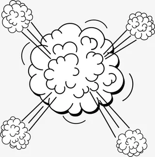 黑色爆炸灰尘免抠