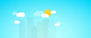 蓝色卡通清新背景高清