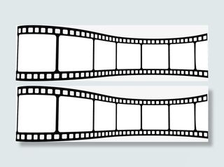 电影节黑色电影胶卷免抠