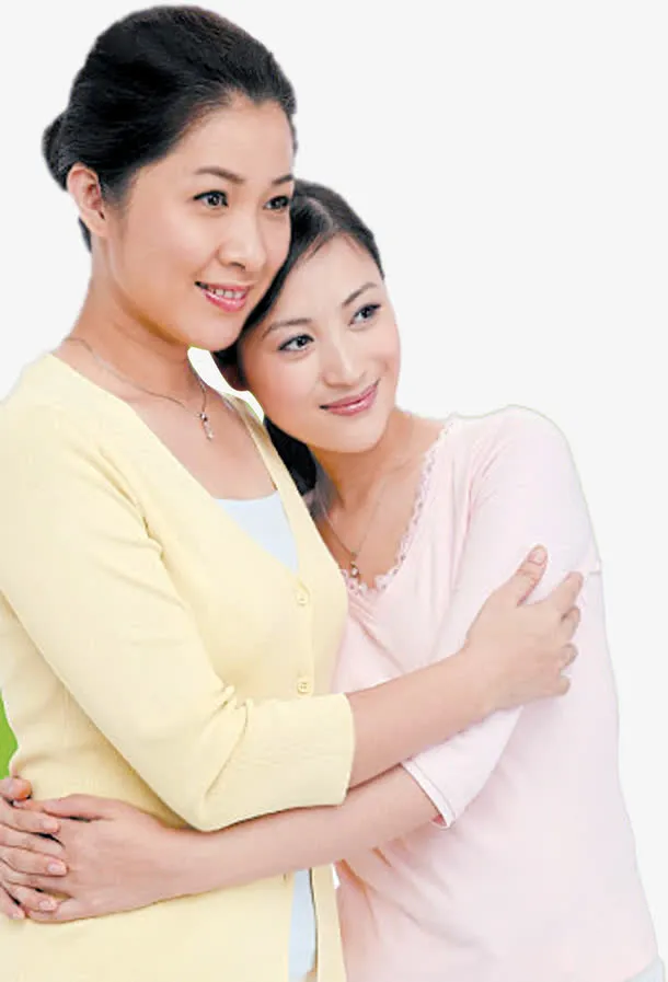 母爱母女人物拥抱温馨免抠