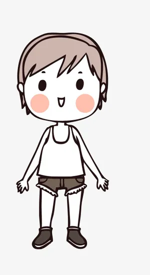 人物手绘插画可爱素材76免抠