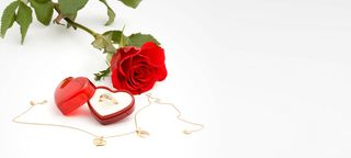 唯美大气玫瑰花钻石戒指海报背景高清