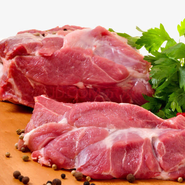 新鲜猪肉素材免抠