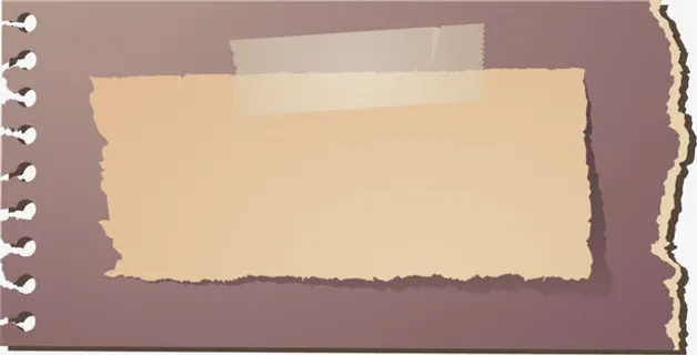 泛旧撕裂纸张免抠