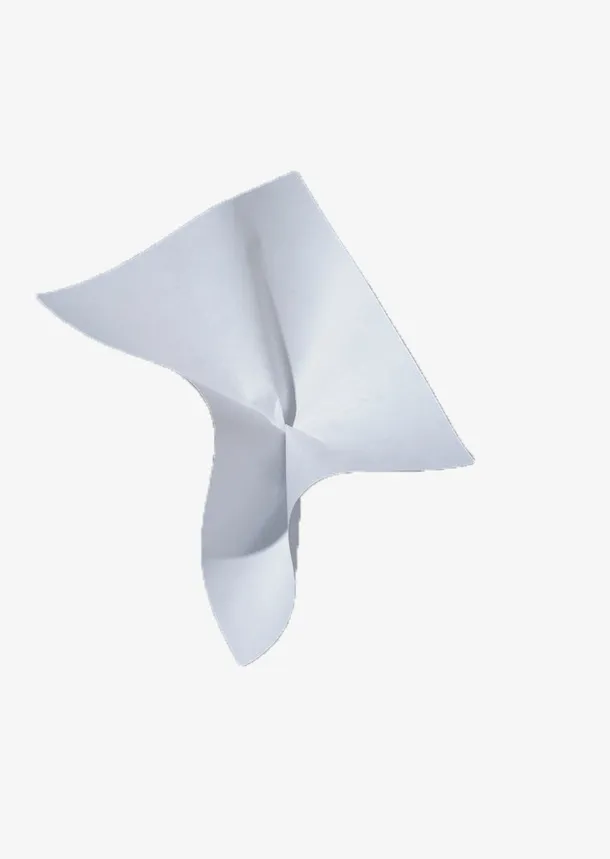 皱起的白色纸张免抠