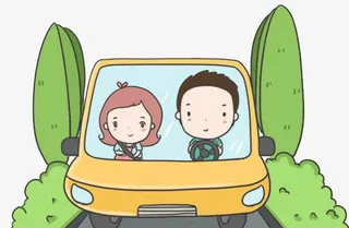 可爱的坐车的人免抠