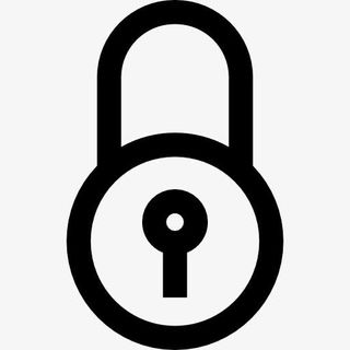 电子商务锁定圆形挂锁的安全工具图标免抠