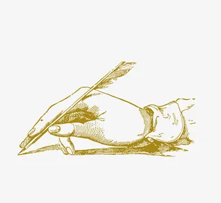 拿笔写字的手免抠