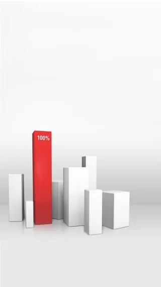 灰色背景下的立体柱状统计图H5背景高清