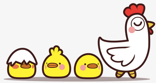 母鸡带着小鸡免抠