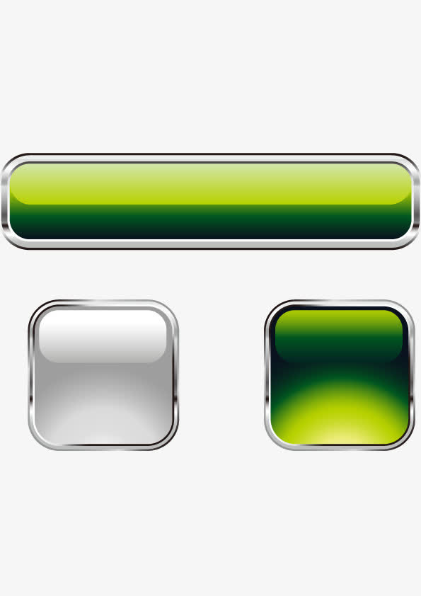 绿色银色科技质感免抠