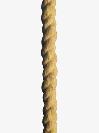 黄色粗麻绳免抠