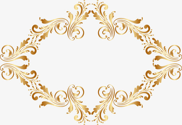 欧式花纹边框免抠
