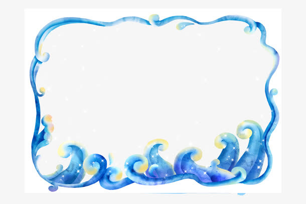 海浪边框免抠