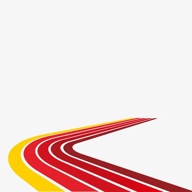 红色的跑道免抠图免抠