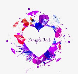 彩绘手拿爱心免抠