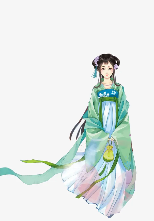 古风人物丫鬟免抠