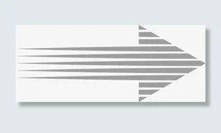 灰色简约线条箭头免抠