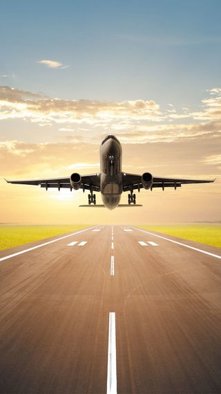 飞机起航H5背景素材高清