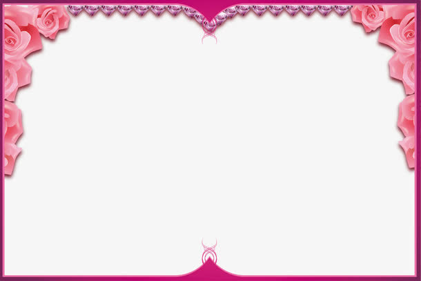 婚庆红色装饰边框免抠