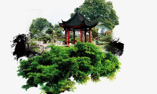 中国风 风景 凉亭免抠