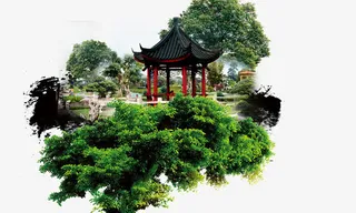 中国风 风景 凉亭免抠