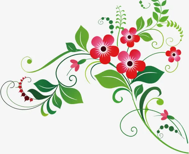 春天粉红色花朵植物装饰免抠