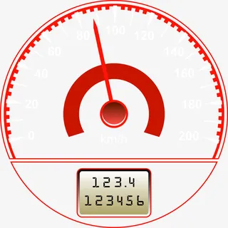 卡通红色仪表盘素材免抠