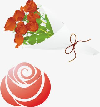 玫瑰花矢量免抠