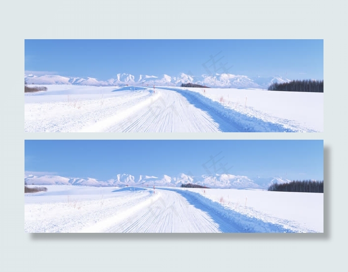 冰天雪地风景免抠