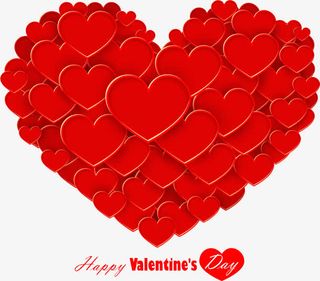 红心心形元素免抠