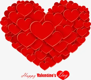 红心心形元素免抠