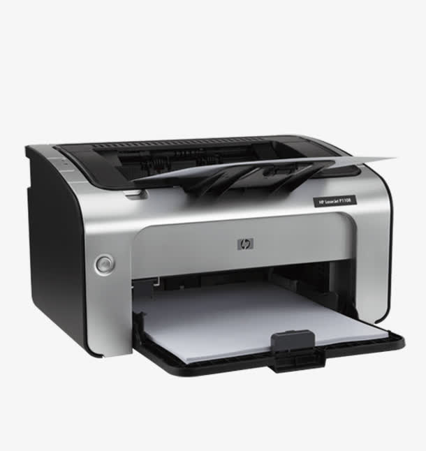 小型银色打印机免抠