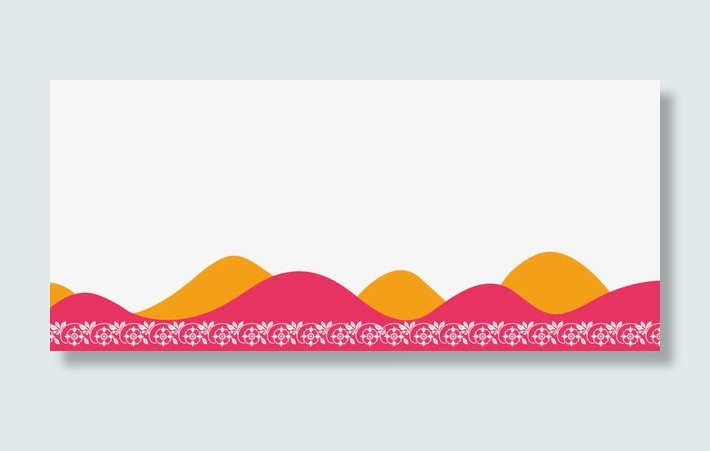 卡通山丘底框素材免抠