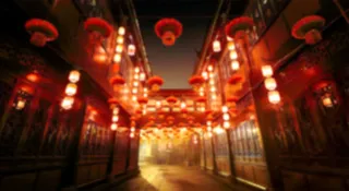 喜挂灯笼渡过元旦免抠