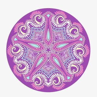 藏族紫色醒目民族风纹样免抠