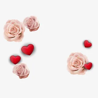 卡通情人节鲜花矢量图免抠