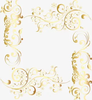 唯美藤蔓边框免抠