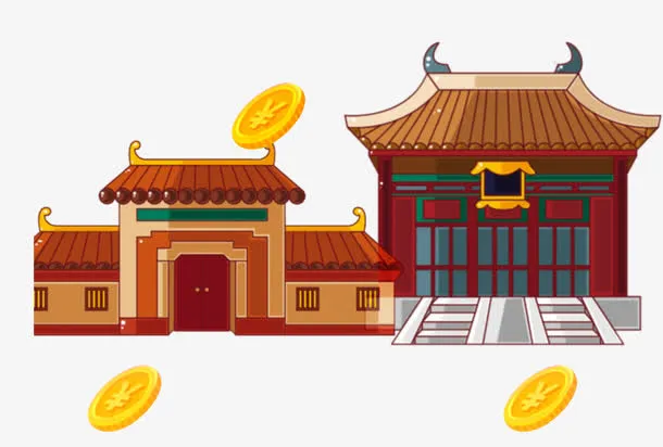 卡通古城免抠