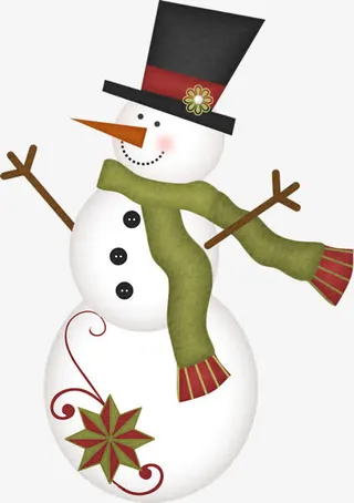 卡通装饰雪人冬天免抠