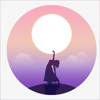 微光渐变插画免抠