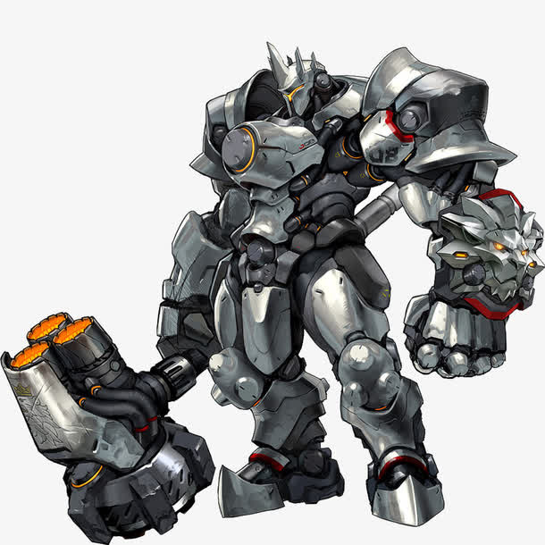 守望先锋莱因哈特游戏原画免抠