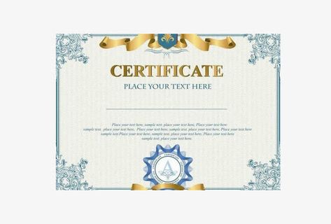 蓝色授权书底纹加边框图免抠