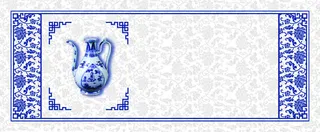 青花瓷边框可作标签免抠