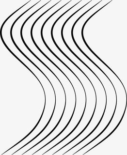 黑色线条矢量卡通波浪线免抠