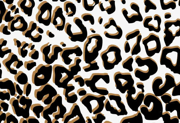 矢量豹纹图案免抠