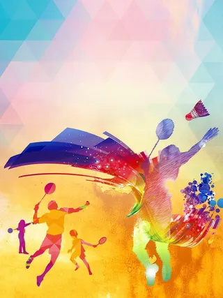 体育运动羽毛球背景素材高清