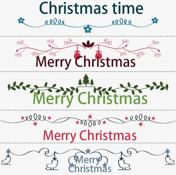 圣诞花边框免抠