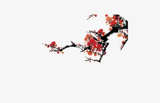 中国风梅花免抠